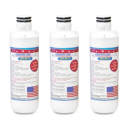 American Filter Co AFC Brand AFC-RF-L7, Compatible to LG Lt1000p Refrigerator Water Filters (3PK) Made by AFC Lt1000p-AFC-RF-L7-3-93083